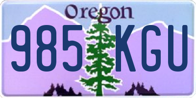 OR license plate 985KGU