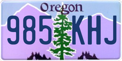 OR license plate 985KHJ