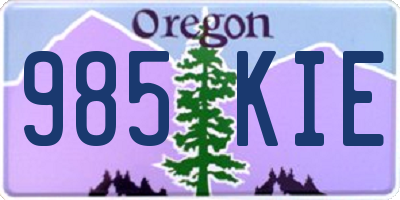 OR license plate 985KIE