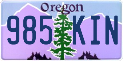 OR license plate 985KIN