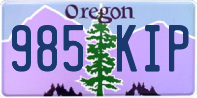 OR license plate 985KIP