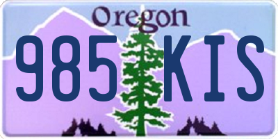 OR license plate 985KIS