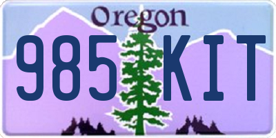 OR license plate 985KIT