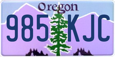 OR license plate 985KJC