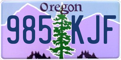 OR license plate 985KJF