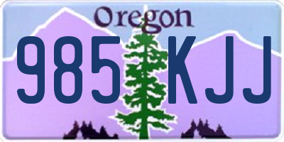 OR license plate 985KJJ