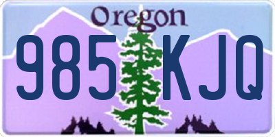 OR license plate 985KJQ