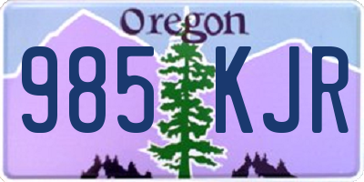 OR license plate 985KJR