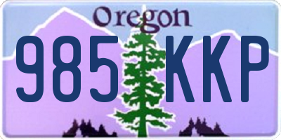 OR license plate 985KKP