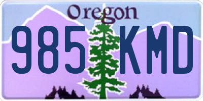 OR license plate 985KMD