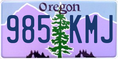 OR license plate 985KMJ