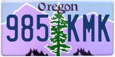 OR license plate 985KMK