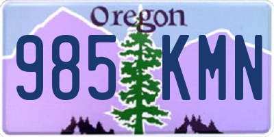 OR license plate 985KMN