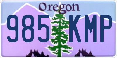 OR license plate 985KMP
