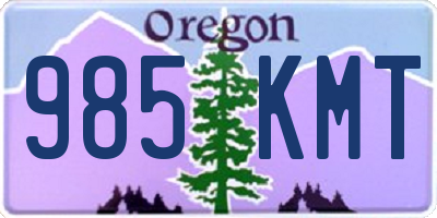 OR license plate 985KMT