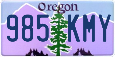 OR license plate 985KMY