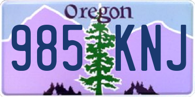 OR license plate 985KNJ