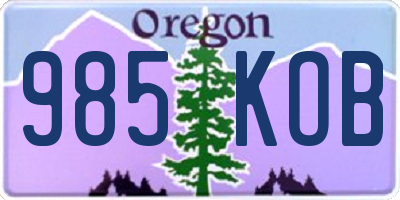 OR license plate 985KOB