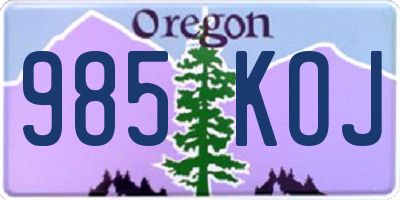 OR license plate 985KOJ