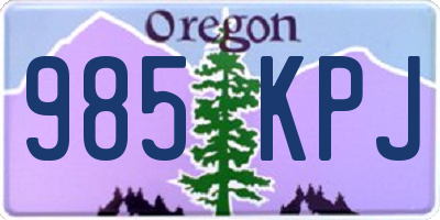 OR license plate 985KPJ