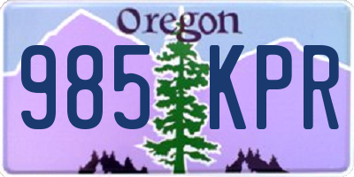 OR license plate 985KPR