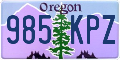 OR license plate 985KPZ