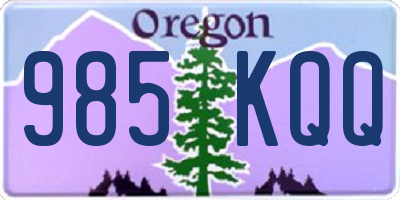 OR license plate 985KQQ