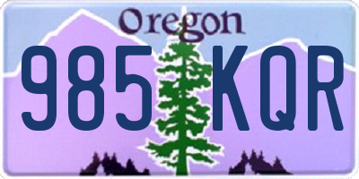 OR license plate 985KQR