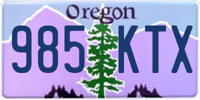OR license plate 985KTX