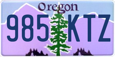 OR license plate 985KTZ