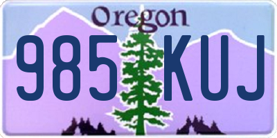 OR license plate 985KUJ