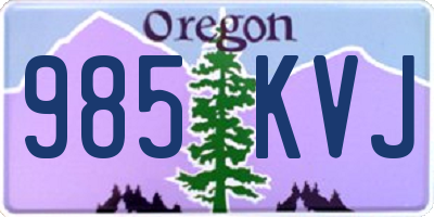 OR license plate 985KVJ