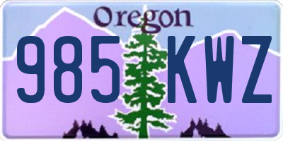 OR license plate 985KWZ