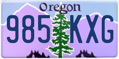 OR license plate 985KXG