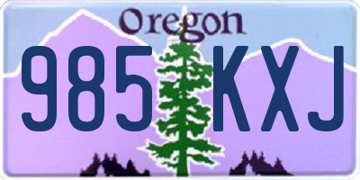 OR license plate 985KXJ
