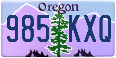 OR license plate 985KXQ