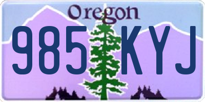 OR license plate 985KYJ