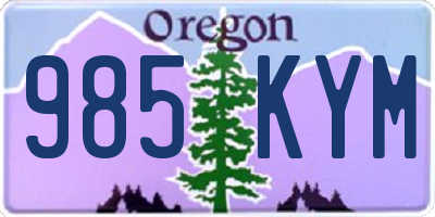 OR license plate 985KYM