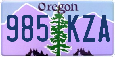 OR license plate 985KZA