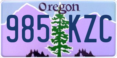 OR license plate 985KZC