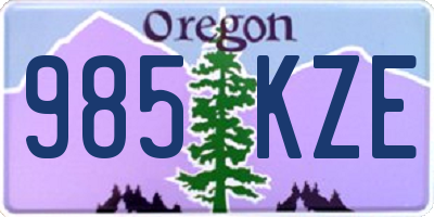 OR license plate 985KZE