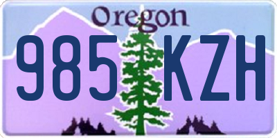 OR license plate 985KZH