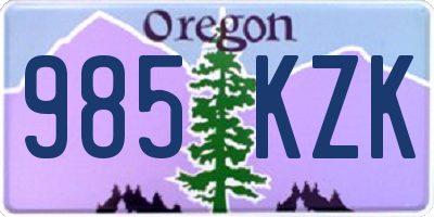 OR license plate 985KZK