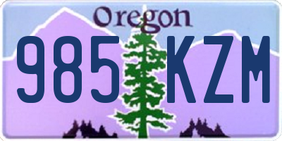 OR license plate 985KZM