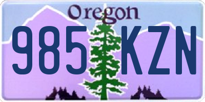 OR license plate 985KZN