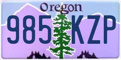 OR license plate 985KZP