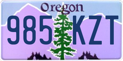 OR license plate 985KZT