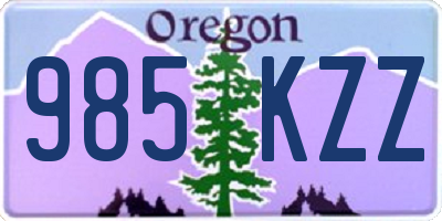 OR license plate 985KZZ
