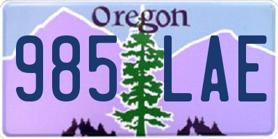 OR license plate 985LAE