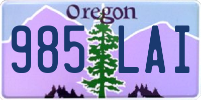 OR license plate 985LAI